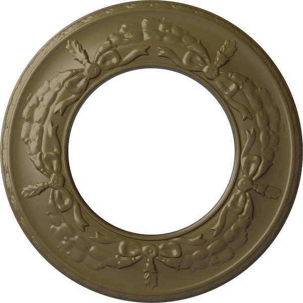 Ekena Millwork Salem Ceiling Medallion (Fits Canopies up to 7 1/8"), 13 1/4"OD x 7 1/8"ID x 7/8"P, Mississippi Mud CM13SAMMF - main